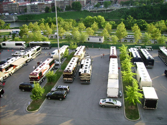 A portion of the performer's rvs