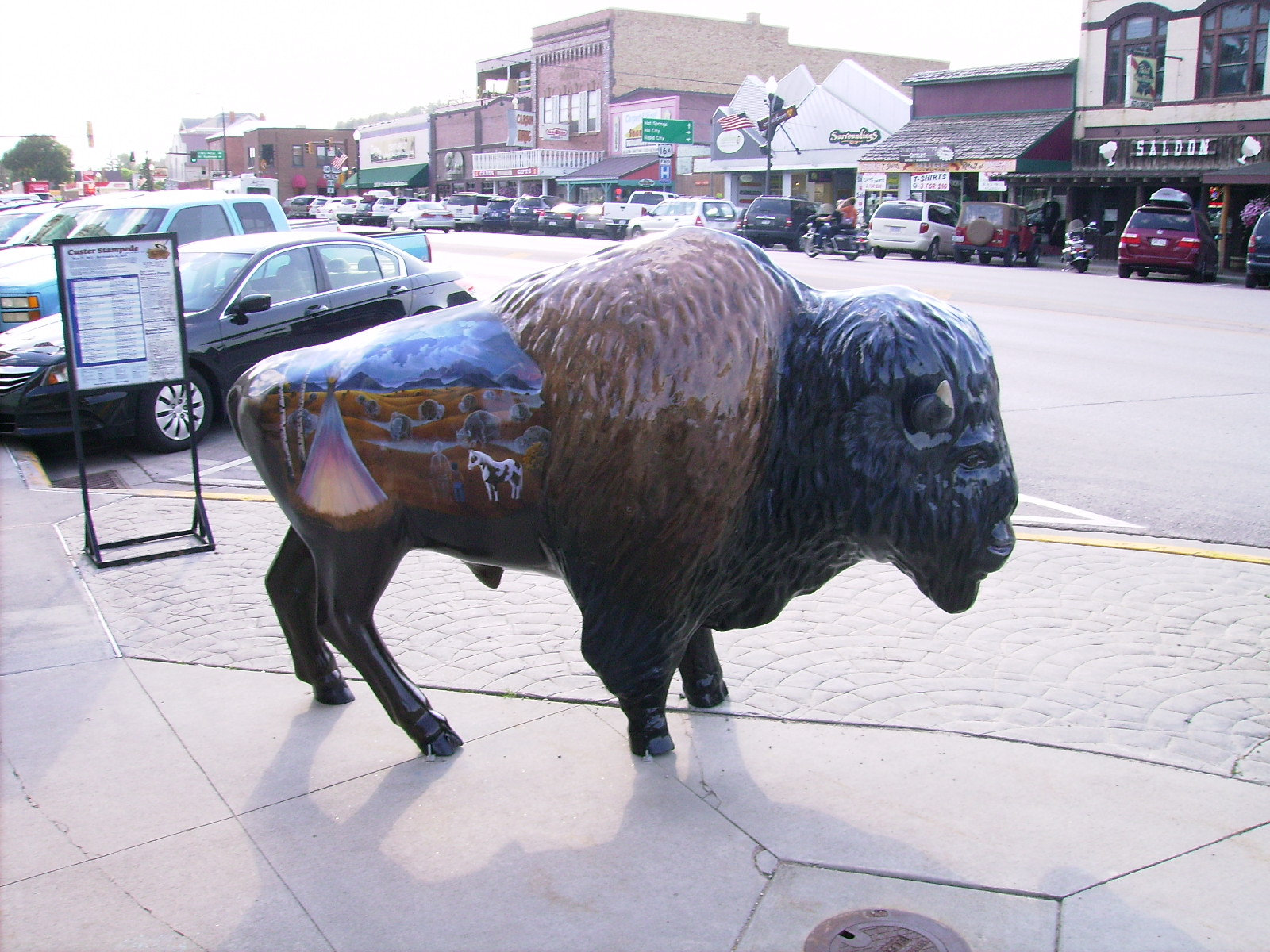 #4 Painted buffalo in Custer SD